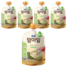 Maeil Mammameal 寶寶粥, 牛肉海帶芽, 韓國嬰幼兒醫學專家指導, 多樣化食材, 新鮮食感, 100g, 5包