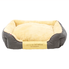 PET PARADISE 寵物用品 床 時尚灰 適用於8公斤以下的寵物, 1個