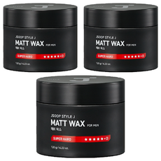 J'SOOP Style J 男士啞光髮蠟, 超級定型, 120g, 3罐