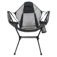 網紗搖搖椅 100%尼龍材質 鋁合金支架 ABS耐磨防滑腳墊, 黑色 + 灰色, 1個