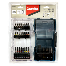 Makita 牧田 台灣公司貨 28件BIT接桿起子頭 + BIT套筒組 E-07107 六角頭, 1組