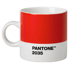 PANTONE 陶瓷咖啡杯 紅色 時尚簡約設計 辦公室居家適用, 1個