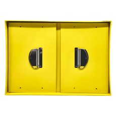 品屋 紙質收納箱 帶提手 防水, 中(38 x 27.2 x 17cm), 黃色, 1個