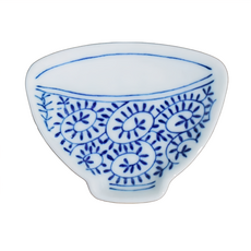 唐草碗形珍味碟-日本製, 陶瓷碗, 10cm x 8cm x 1.5cm, 容量20mL, 1個