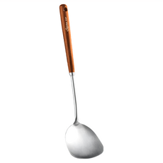 廚房用品 耐高溫矽膠鍋鏟, 花梨木, 1支