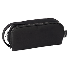 日本MIDORI 雙開口筆袋 41784 黑色 CORDURA耐磨材質 學生/上班族適用, 1個