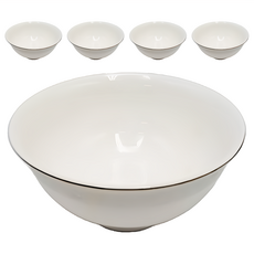 JUST HOME 雲語骨瓷4.5吋飯碗5入組 簡約設計, 8622-20, 1組