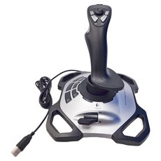 Logitech G 羅技G EXTREME 3D Pro 閃靈汰翼 遊戲搖桿, 扭轉手柄設計, 12個可編程按鈕, 8向帽開關, 重型底座, JU0024, 黑色, 1個