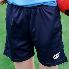 GIAT 吉亞特 兒童盾形排汗口袋短褲 - 男女童都適用, 輕量舒適, 台灣製, 12碼/11~12歲, 深藍