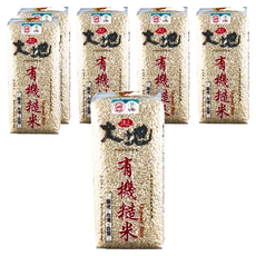 池上多力米 池上大地 有機糙米，保留米糠層及胚芽，富含膳食纖維、蛋白質、維生素B群及E群，台灣台東原產, 1.5kg, 6包