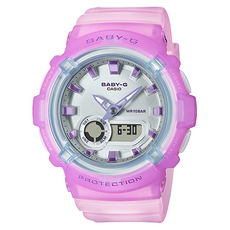 CASIO 卡西歐 BABY-G 手錶 洛杉磯街頭時尚 海岸酷涼風 多彩錶帶 多層圓形錶殼 金屬時標