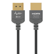 Avier Fit 極細 超高清影音傳輸線 HDMI A 公對公 4K HDR 3.2mm 線徑, 1m, 1條
