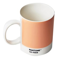 PANTONE 彩通 陶瓷馬克杯 375ml 單柄咖啡杯 水杯 茶杯 微波爐適用, 1個, 柔和桃