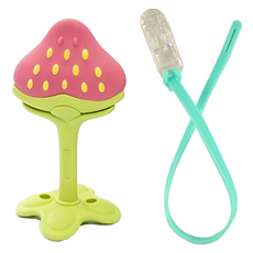 ANGE 3D水果寶寶ST固齒器 草莓 (附青鍊夾), 固齒器, 1個