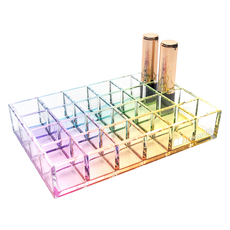 moosy life 目喜生活 彩虹口紅收納盒 壓克力材質, 虹彩, 1個
