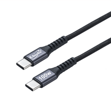 E-books XA45 鋁製 Type C to C 100W極速充電傳輸線, 超粗尼龍強韌耐拉扯, 10000+無數次凹折測試, 高品質線芯, 3m, E-IPD249, 1條