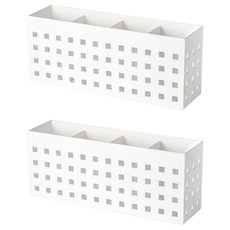 i LIFE 愛生活 日式磁吸四格收納架 24.5 x 7.2 x 10.5cm, 2個, 白色