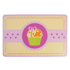 EXCELSA 彩繪杯子蛋糕餐墊 PP塑料, 43.5 x 28.5 x 0.1cm, 黃色, 1個