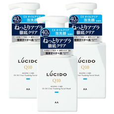 LUCIDO 倫士度 男士全效泡洗顏 Q10 無香料, 150ml, 3瓶
