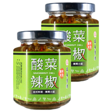 瑞春醬油 酸菜辣椒, 特選雲林大埤酸菜芯, 無添加成分, 爽脆香辣, 台式料理, 開胃小菜, 170g, 2罐