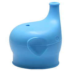 haakaa 大象防溢漏鴨嘴杯套, 攜帶方便, 天空藍, 1個