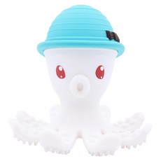 mombella 樂咬咬章魚固齒器，可咬可玩，食品級矽膠，多種造型玩法，寶寶成長紀念收藏, 固齒器, 藍色, 1個