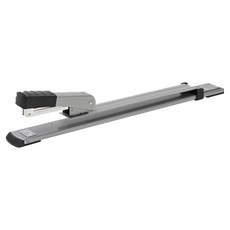 得力 長臂釘書機 低訂書針指示 裝訂騎馬釘 金屬拉桿設計, 顏色隨機, 1支