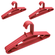 收納王妃 多功能內掛勾衣架 40 x 20.5cm 10個, 紅色, 3組