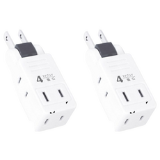 POWER BULL 動力公牛 日式新轉向四面插, 180度旋轉插頭, 8.3cm, PB-825R, 2個