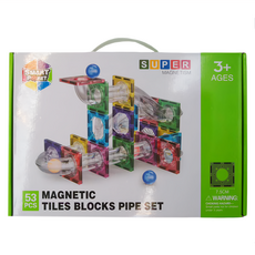 kidmate 孩子王 亮面滾球管道磁力片 Set 53片, 1盒