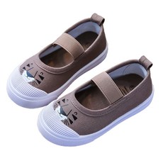 愛貝比 兒童帆布鞋 鬆緊套鞋 幼稚園室內鞋 休閒鞋, 咖獅子, 23碼