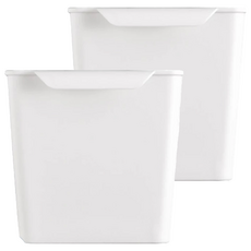 懶角落 整理收納籃 窄款 2.5L, 白色, 2個