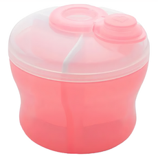 munchkin 滿趣健 三格奶粉分裝盒, 每格266ml, 轉動式密封蓋, 粉色, 1個