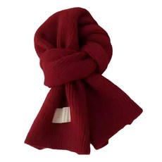 捷華 韓版珍珠圍巾-紅色