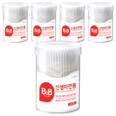 B&B 新生兒棉花棒 一盒, 210支, 5盒