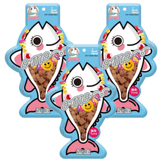 歐姆貓 胖胖魚鮪魚條, 真肉製成 寵物零食, 25g, 3袋