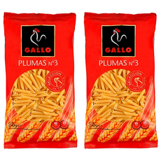 GALLO 西班牙小筆尖麵 PLUMAS N.3 杜蘭小麥製成, 250g, 2包
