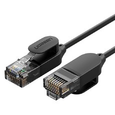 POLYWELL 寶利威爾 CAT6A扁線 高速網路線 RJ45 福祿克認證 PW15-W48-D156, 7m, 黑色, 1條