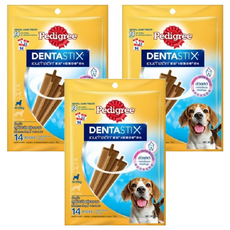Pedigree 寶路 DentaStix 潔牙骨 14支裝, 原味, 344g, 3包