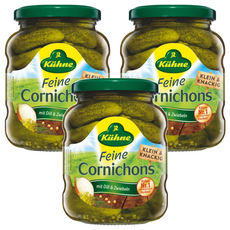 Kuhne 冠利 德式酸小黃瓜，含蒔蘿及洋蔥, 330g, 370ml, 3罐
