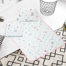 A-ONE 3M吸濕排汗兒童三件式睡墊組, 糖果小熊