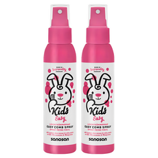 sanosan 珊諾 兒童柔順髮香噴霧 (覆盆子香) 125ml，保濕柔順不打結, 2瓶