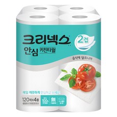 Kleenex 安心雙層捲筒式廚房紙巾 120張, 4捲, 1袋