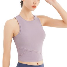 涼感無袖瑜珈運動背心 - 88%錦綸 12%氨綸