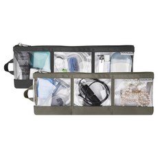 TRAVELON 雙色飾品收納袋2件組, 1組, 棕色 + 黑色