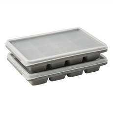 昌信生活 KANKAN 冰箱副食品分裝盒 灰色 2入組, 1組