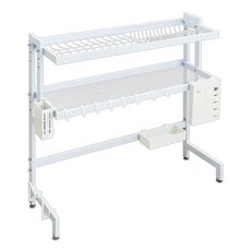 dayneeds 日需百備 簡約風廚房水槽架 SBB-8502-WH 大款 85cm 3.84kg, 白色, 2層, 1個