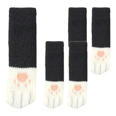 小麥購物 貓掌椅腳套 G112 23g 4個, 黑色, 5組