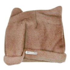 V 減齡百搭保暖秋冬厚實絨毛帽, 多色可選彈性帽圍, 亞麻棕, 帽圍約:60cm 帽子內深度約:17cm