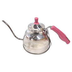 YOSHIKAWA 吉川 日本18-8不銹鋼細口咖啡壺 粉櫻系列 底部厚度0.5mm 流線型把手設計, SJ-1996, 1.1L, 1個